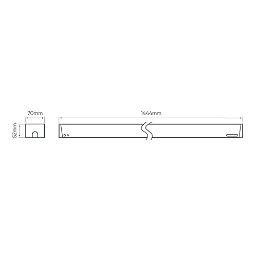 Lampa liniowa 150cm Fusion 60W 7800lm 4000K