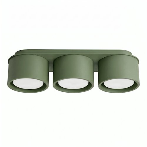 Lampa sufitowa potrójna tuba Modo 3xGx53 zielona oliwkowa