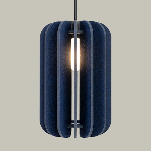Lampa wisząca filcowa Mula 27 cm 1xE27 granatowa