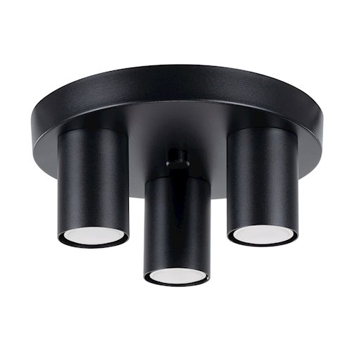Lampa sufitowa tuby Lagos 3xGU10 okrągła czarna