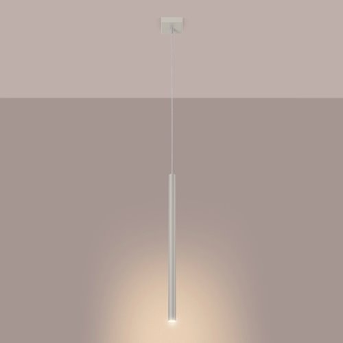Lampa wisząca pojedyncza tuba Pastelo 1xG9 beżowa