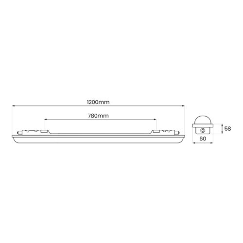Lampa hermetyczna LED Gin 36W 120cm 3850lm 4000K