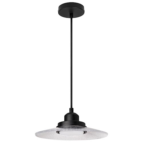 Lampa wisząca CIRVO GX53 czarna z efektem kryształu