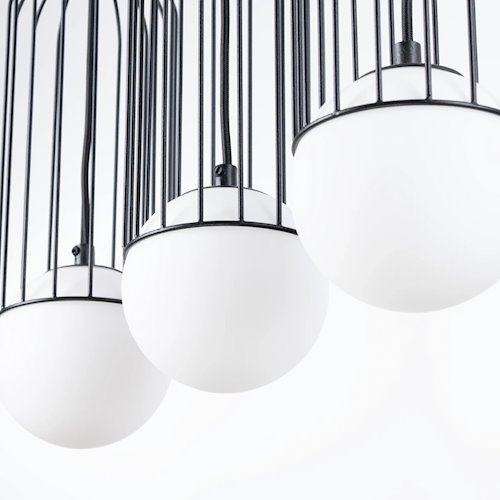 Lampa wisząca potrójna Brina listwa 3xG9 czarna