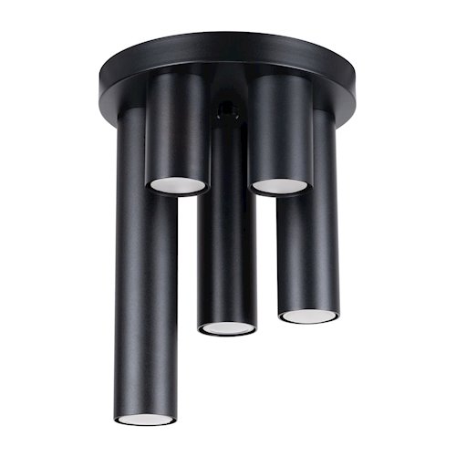 Lampa sufitowa tuby Lagos 5xGU10 okrągła czarna