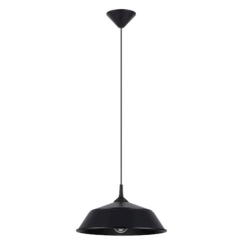 Lampa wisząca z okrągłym kloszem Frika 1xE27 czarna