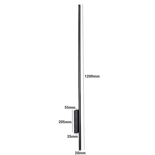 Kinkiet liniowy okrągły LUNA 18W 120cm IP54 neutralny