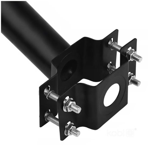 Uchwyt 50 cm do lamp i słupów oświetleniowych FI48mm czarny