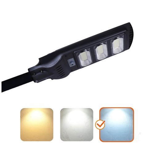 Solarna lampa led z czujnikiem biala