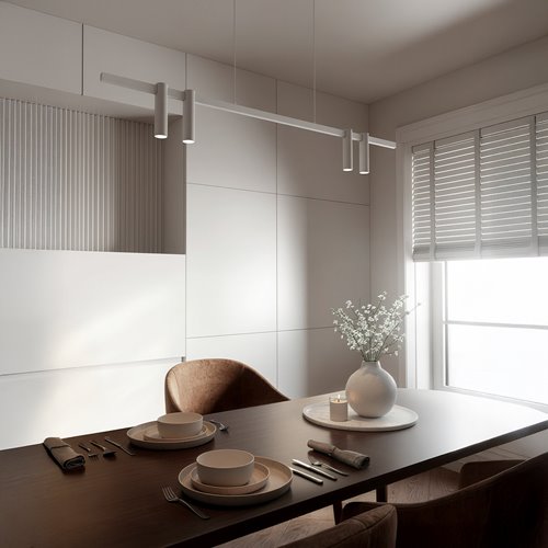 Lampa wisząca listwa ze spotami LED COB 30W CCT biała