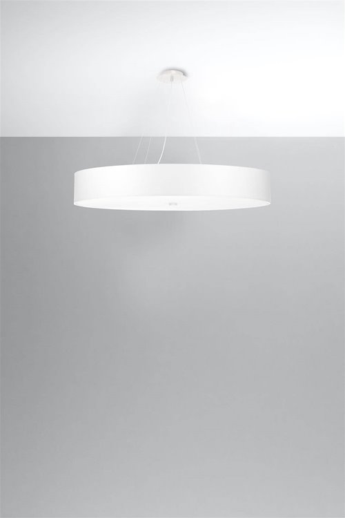 Lampa wisząca SKALA okrągła 90 cm 6xE27 biała