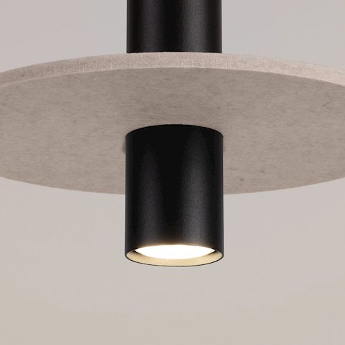 Lampa wisząca filcowa Pelta 1xGU10 czarno-beżowa