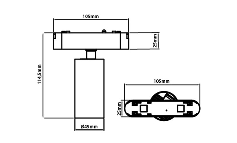 Reflektor magnetyczny Espo 12W 4000K biały