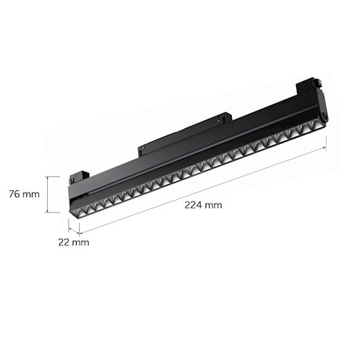 Reflektor magnetyczny Grille Genesis biały 12W 22cm 3CCT