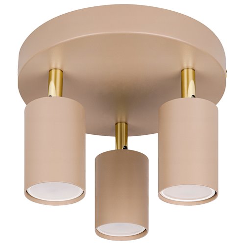 Lampa sufitowa okrągła z reflektorami 3xGU10 Bueno beżowa