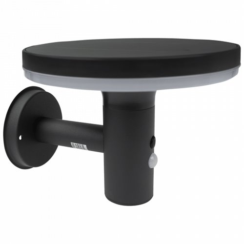 Lampa solarna elewacyjna Rondo z czujnikiem szara