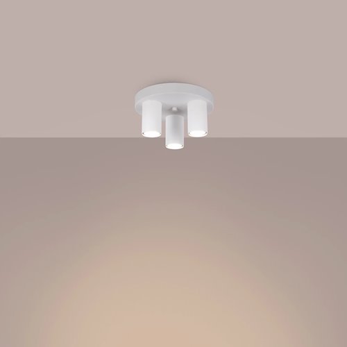 Lampa sufitowa tuby Lagos 3xGU10 okrągła biała