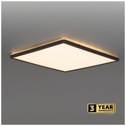 Plafon LED IP54 czarny kwadratowy Slim 12W CCT z czujnikiem