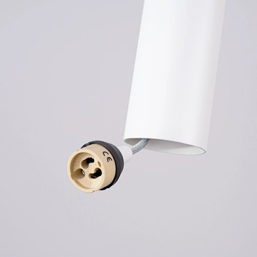 Lampa wisząca podwójna Lagos 2xGU10 okrągła biała