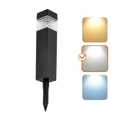 lampa solarna wbijana czarna