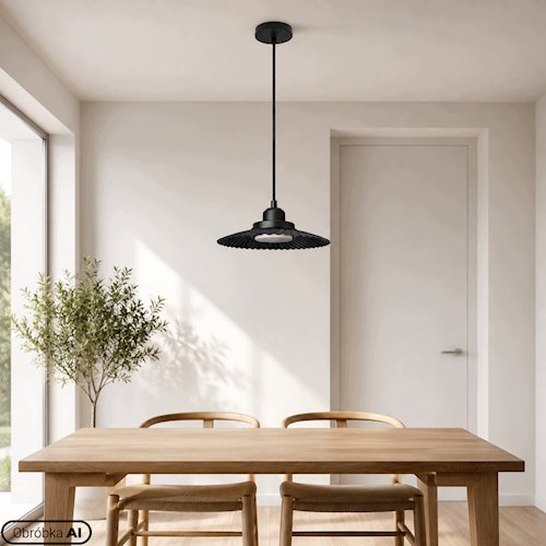 Lampa wisząca CIRVO GX53 okrągła czarna 22cm
