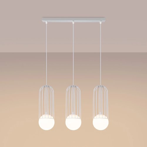 Lampa wisząca potrójna Brina listwa 3xG9 biała