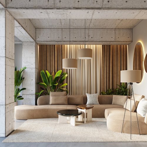 Lampa wisząca z abażurem Nevia 1xE27 taupe
