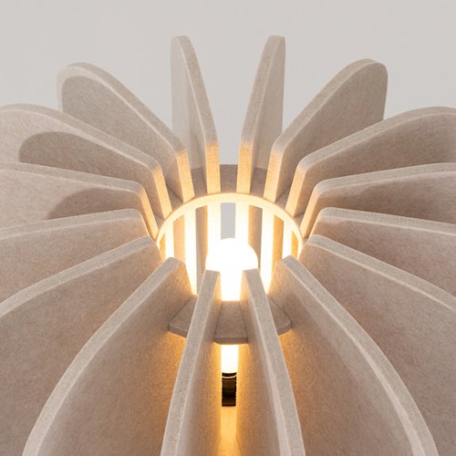 Lampa podłogowa filcowa Mula 45cm 1xE27 beżowa