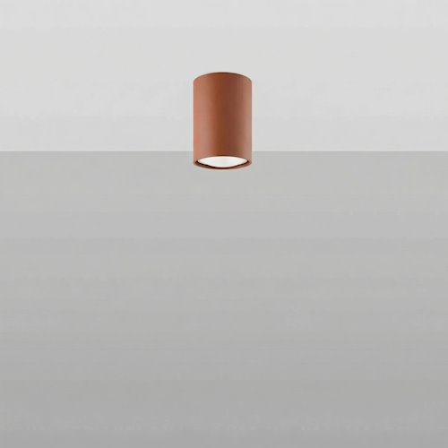 Tuba sufitowa Lagos 10 cm 1xGU10 ochra czerwona