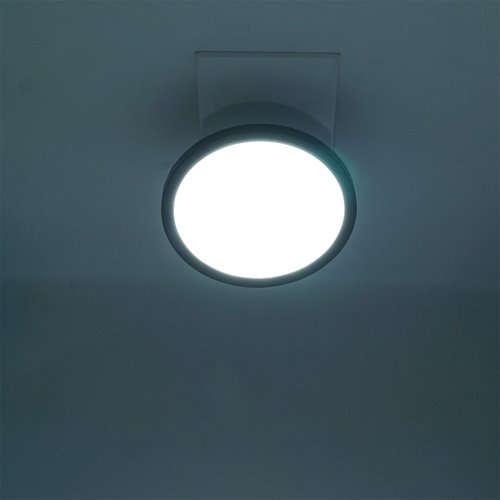 Panel LED okrągły czarny 24W natynkowy - przełącznik CCT
