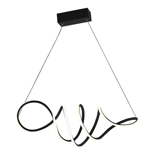 Lampa wisząca Espirale Modern 56W 4000K Czarna