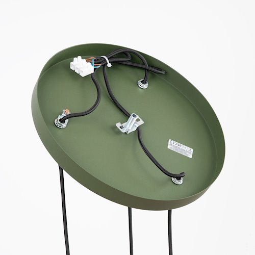 Lampa wisząca potrójna Estria 3xE14 beżowa/zielona oliwka