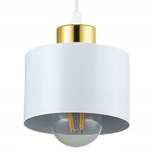 Lampa wisząca Loft 3xE27 Elena okrągła biała-złota