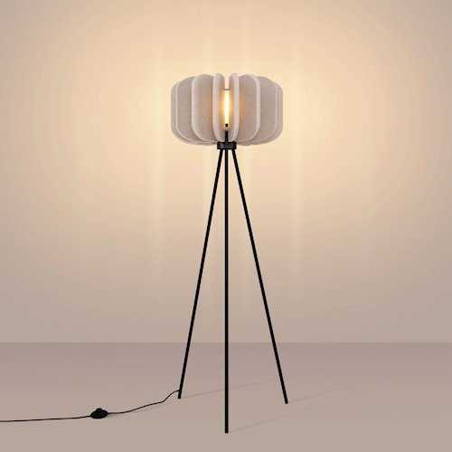 Lampa podłogowa filcowa Mula 45cm 1xE27 beżowa