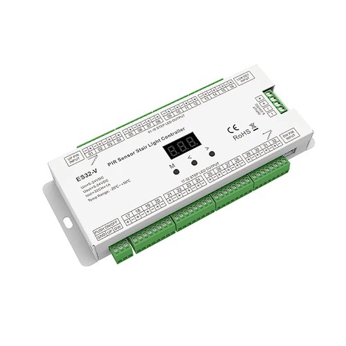 Sterownik schodowy LED ES32 32-kanały z czujnikami ruchu i zmierzchu