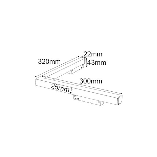 Lampa magnetyczna Corner Osram 5Y 20W 2x30cm Switch CCT