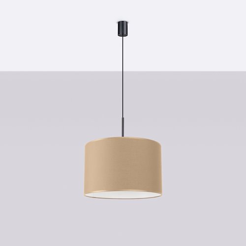 Lampa wisząca z abażurem Nevia 1xE27 taupe