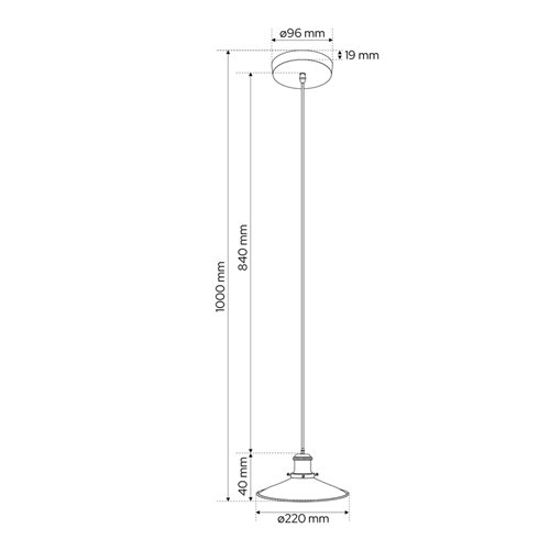 Lampa wisząca LOFT ORICH 1xE27 czarny mosiądz