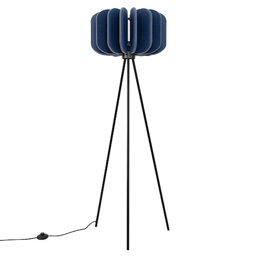 Lampa podłogowa filcowa Mula 45cm 1xE27 granatowa