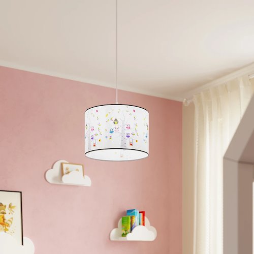 Lampa wisząca dziecięca Owls 40 1xE27 wielokolorowa