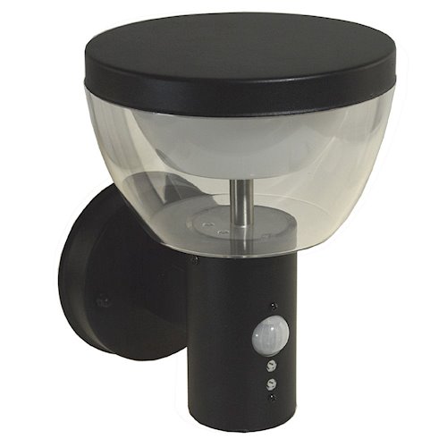 Lampa elewacyjna LED z czujnikim Kras 9W 4000K czarna