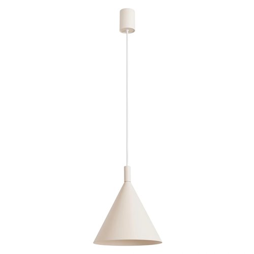 Lampa wisząca stożkowy klosz Nox 25cm 1xE27 beżowa