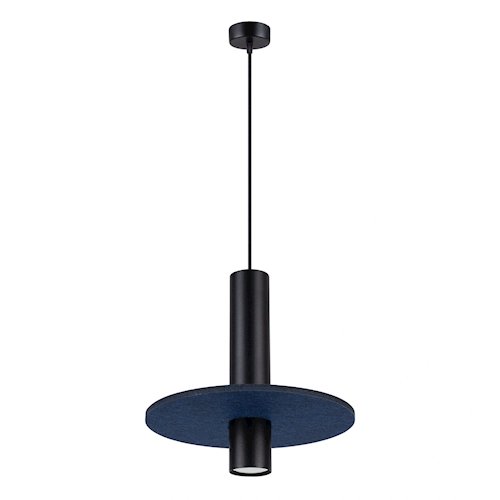 Lampa wisząca filcowa Pelta 1xGU10 czarno-granatowa