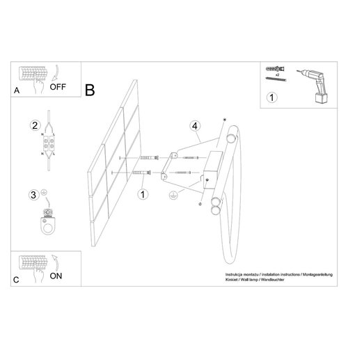 Kinkiet nowoczesny LED GALAKSE czarny 2700-6500K