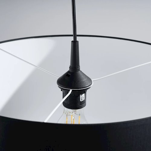 Lampa wisząca minimalistyczna Nova 40cm 1xE27 czarna