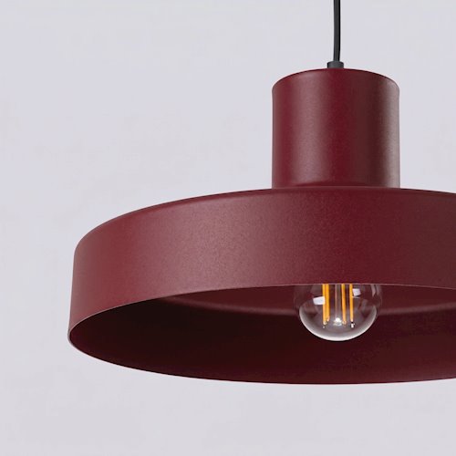 Lampa wisząca klasyczna Bilo 1xE27 burgundowa