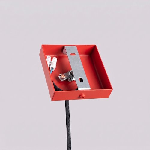 Lampa wisząca pojedyncza tuba Pastelo 1xG9 czerwona