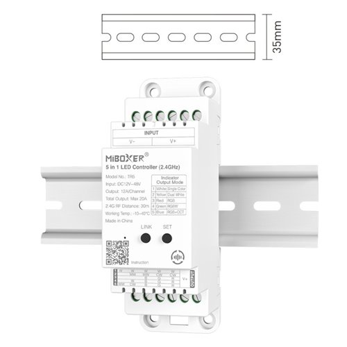 Mi-Light TR5 sterownik LED 5w1 na szynę DIN