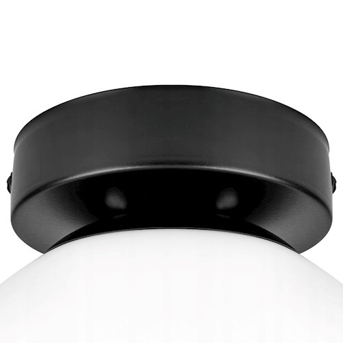 Lampa sufitowa mleczna kula Bali 15cm 1xE27 czarna