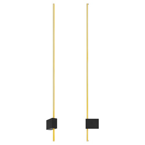 Kinkiet ścienny liniowy Costi 12W 120cm czarny-złoty